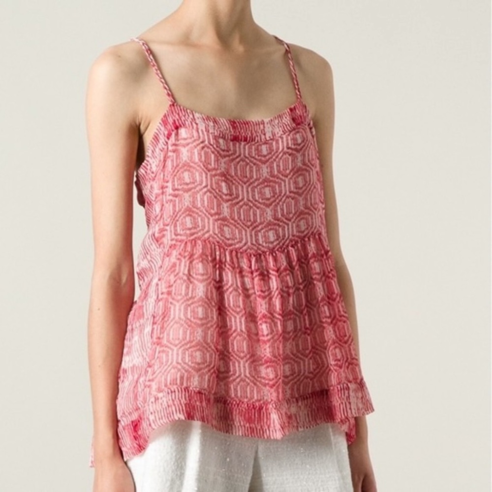 Isabel Marant ÉTOILE Printed Silk Strappy Tank Top- FRENCH SZ 40 (M)